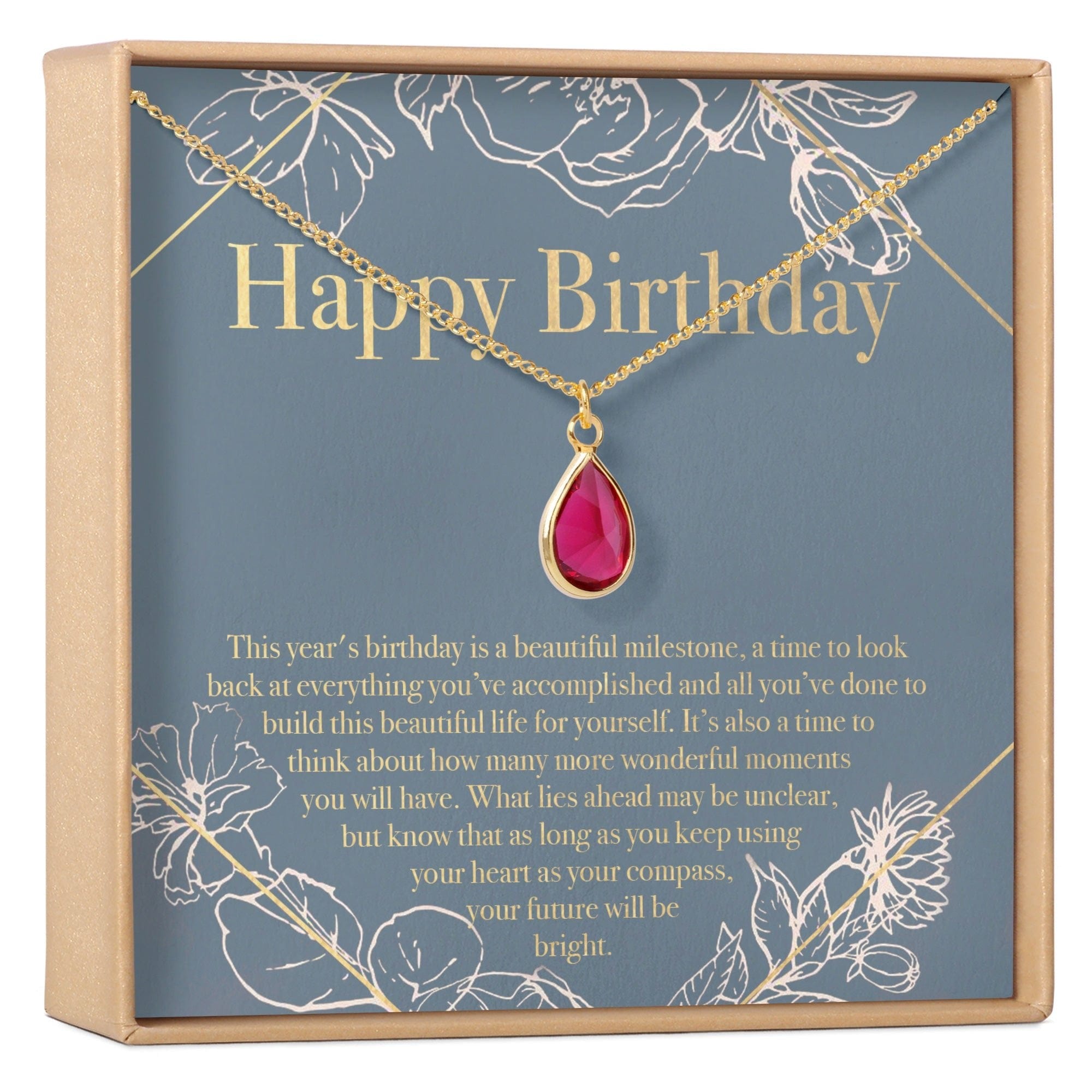 Birthday Birthstone Necklace, Multiple Styles Necklace